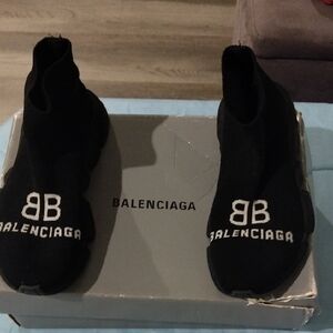 Balenciaga Black Knit High-Tops